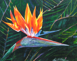 Bird of Paradise Painting
