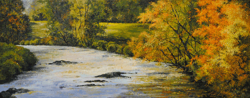 French Broad in Fall Painting