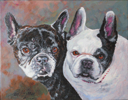 Sophie and Winston The Dogs Painting